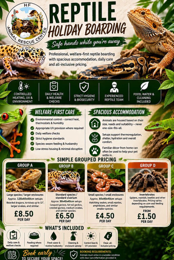 REPTILE HOLIDAY BOARDING