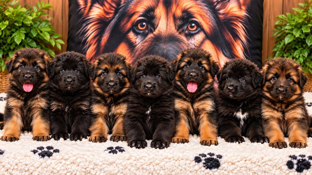 Exceptional Long-Haired German Shepherd Puppies