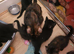 Boy black kitten