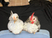 Young pair of Serema bantams
