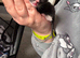 Female black and white and male black and white kitten