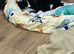 2 black and white kittens