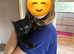 The last beautiful black kitten