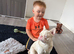 Beautiful albino boy