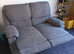 2 seater grey recliner sofa