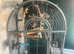 Parrot cage with accessories