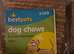 100 small natural hide twist chews