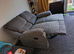 2 seater grey recliner sofa