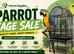 Parrot-Supplies Atlanta Play Top Parrot Cage White