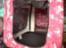 Pink dog carrier.