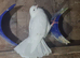 White fantail doves
