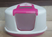 Moderna Corner Hooded Flip Cat Litter Tray & Open Catsan Hygeine Plus Litter 10l