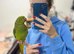 Baby green ring neck talking Parrot