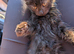 Black fluffy cat