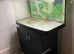 3ft Curved Aquarium Fishtank with Cabinet and Light