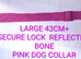 PINK LOCK CLICK FASTENING LARGE DOG COLLAR £4.50