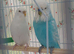 Pair of bonded budgies