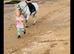 Cute lead rein pony has ridden off